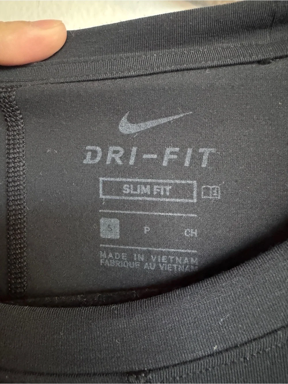 Nike Dri-Fit Slim Fit Black Short Sleeve Yoga T-Shirt Top Mens Small
